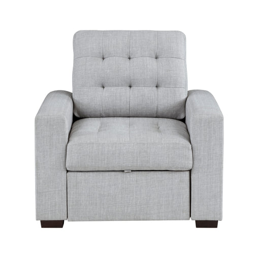 9916GY-1 Chair with Pull-out Ottoman - 9916GY-1