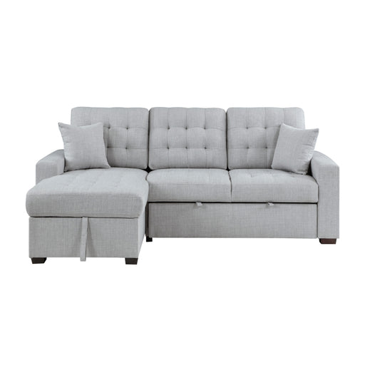 9916GY*2LCRL (2)2-Piece Sectional with Pull-out Bed and Left Chaise with Hidden Storage - 9916GY*2LCRL