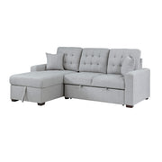 9916GY*2LCRL (2)2-Piece Sectional with Pull-out Bed and Left Chaise with Hidden Storage - 9916GY*2LCRL