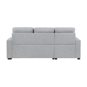 9916GY*2LCRL (2)2-Piece Sectional with Pull-out Bed and Left Chaise with Hidden Storage - 9916GY*2LCRL