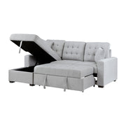 9916GY*2LCRL (2)2-Piece Sectional with Pull-out Bed and Left Chaise with Hidden Storage - 9916GY*2LCRL