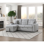 9916GY*2LCRL (2)2-Piece Sectional with Pull-out Bed and Left Chaise with Hidden Storage - 9916GY*2LCRL