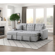 9916GY*2LCRL (2)2-Piece Sectional with Pull-out Bed and Left Chaise with Hidden Storage - 9916GY*2LCRL