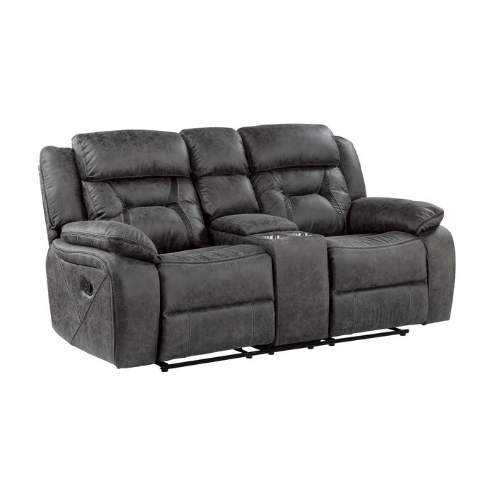 9989GY*2 2pc Set: Sofa, Love - 9989GY*2