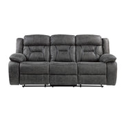 9989GY-3 Double Reclining Sofa - 9989GY-3