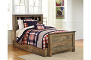 Trinell Brown Twin Bookcase Bed with 1 Large Storage Drawer from Ashley - Luna Furniture