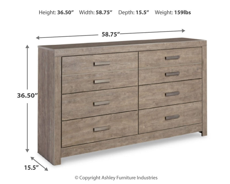 Culverbach Gray Queen Panel Bed with Dresser from Ashley - Luna Furniture