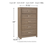 Culverbach Gray Queen Panel Bed with Mirrored Dresser, Chest and 2 Nightstands from Ashley - Luna Furniture