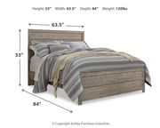 Culverbach Gray Queen Panel Bed with Mirrored Dresser, Chest and 2 Nightstands from Ashley - Luna Furniture