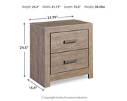 Culverbach Gray Queen Panel Bed with Mirrored Dresser and 2 Nightstands from Ashley - Luna Furniture