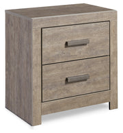 Culverbach Gray Queen Panel Bed with Mirrored Dresser, Chest and 2 Nightstands from Ashley - Luna Furniture