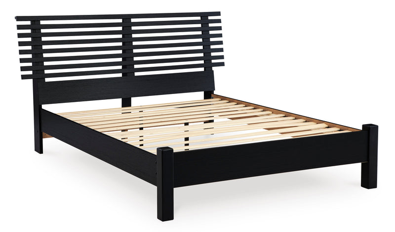 Danziar Black Slat Bedroom Set from Ashley - Luna Furniture