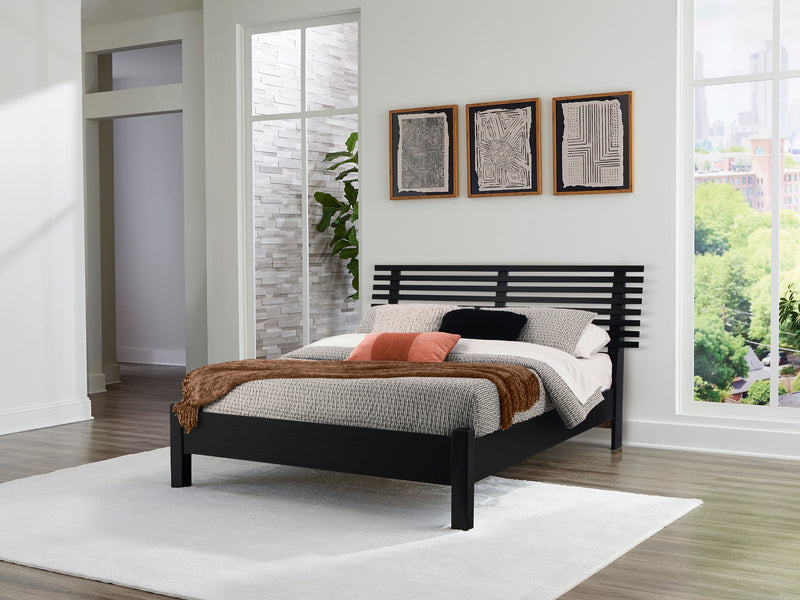 Danziar Black Slat Bedroom Set from Ashley - Luna Furniture