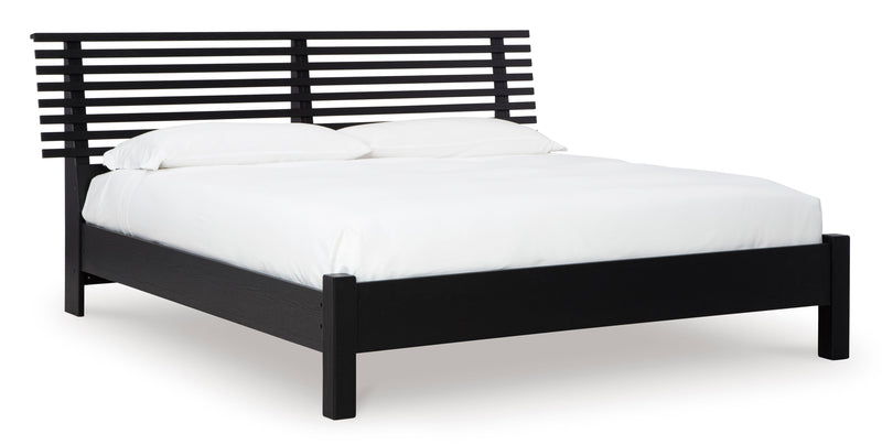 Danziar Black Slat Bedroom Set from Ashley - Luna Furniture