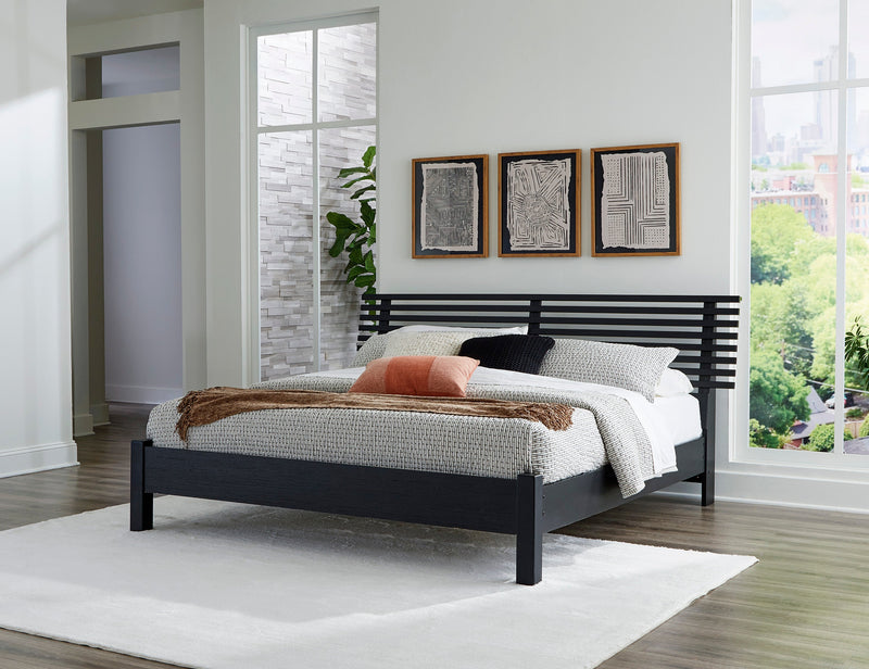 Danziar Black Slat Bedroom Set from Ashley - Luna Furniture