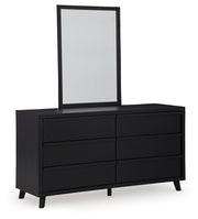 Danziar Black Queen Bed, Dresser, Mirror, Chest and Nightstand from Ashley - Luna Furniture