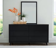 Danziar Black Queen Bed, Dresser, Mirror, Chest and Nightstand from Ashley - Luna Furniture