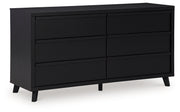 Danziar Black King Panel Bed, Dresser and Nightstand from Ashley - Luna Furniture
