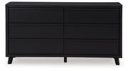 Danziar Black King Panel Bed, Dresser and Nightstand from Ashley - Luna Furniture
