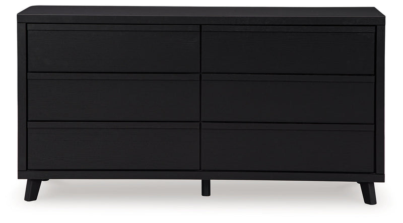 Danziar Black King Panel Bed, Dresser and Nightstand from Ashley - Luna Furniture
