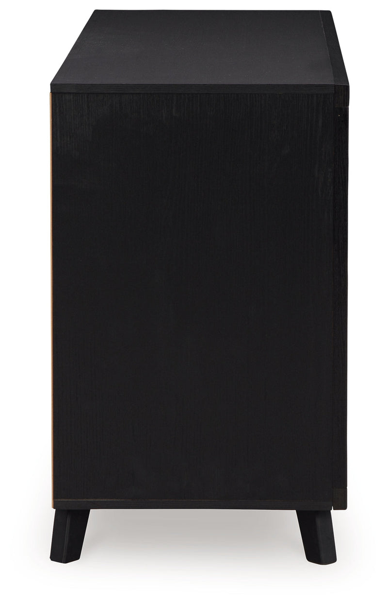 Danziar Black King Panel Bed, Dresser and Nightstand from Ashley - Luna Furniture