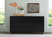 Danziar Black King Panel Bed, Dresser and Nightstand from Ashley - Luna Furniture