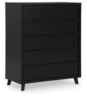 Danziar Black Queen Bed, Dresser, Mirror, Chest and Nightstand from Ashley - Luna Furniture