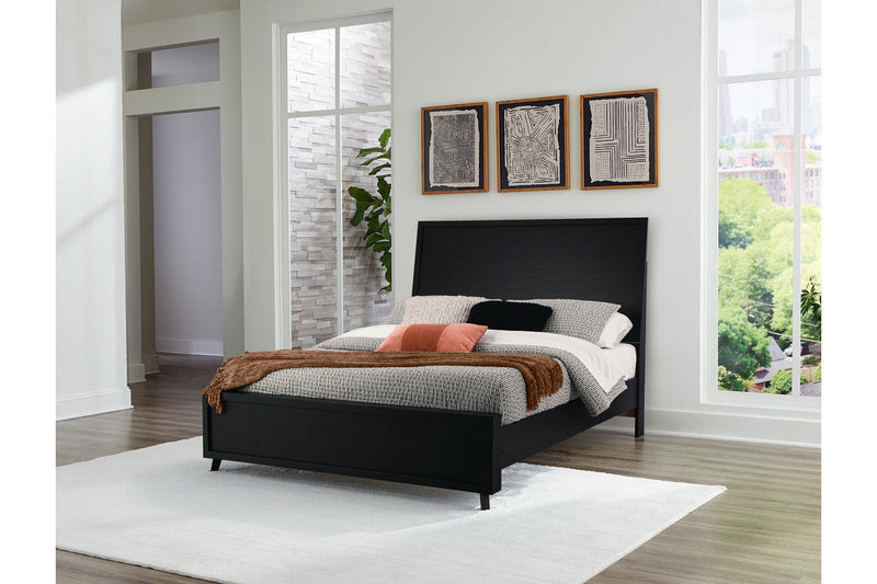 Danziar Black Queen Platform Bed from Ashley - Luna Furniture