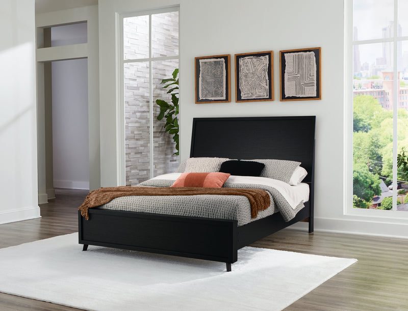 Danziar Black Queen Bed, Dresser, Mirror, Chest and Nightstand from Ashley - Luna Furniture