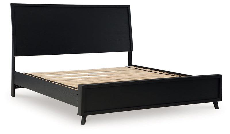 Danziar Black King Panel Bed, Dresser and Nightstand from Ashley - Luna Furniture