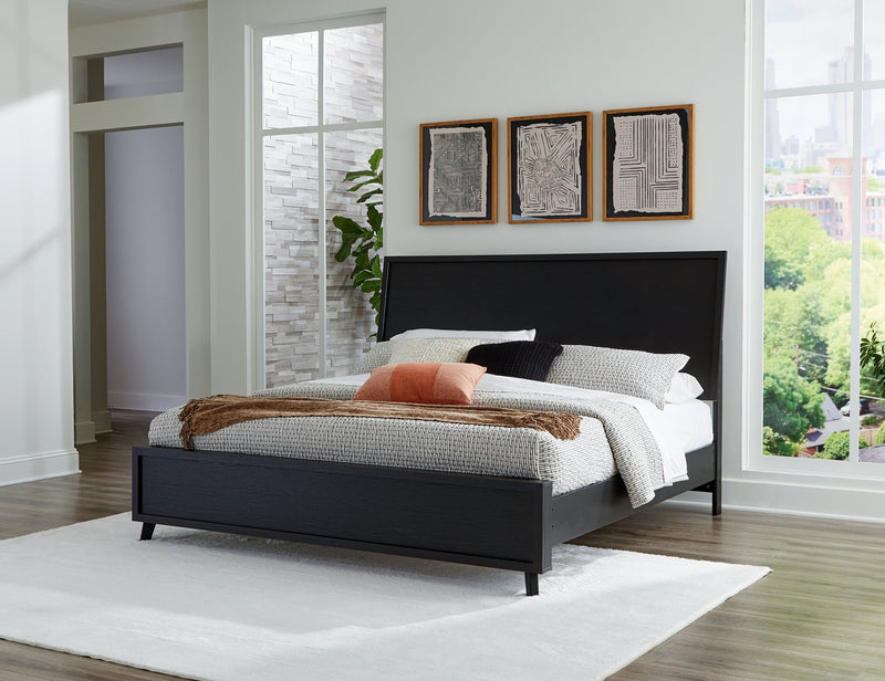 Danziar Black King Panel Bed, Dresser and Nightstand from Ashley - Luna Furniture