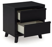 Danziar Black Queen Bed, Dresser, Mirror, Chest and Nightstand from Ashley - Luna Furniture