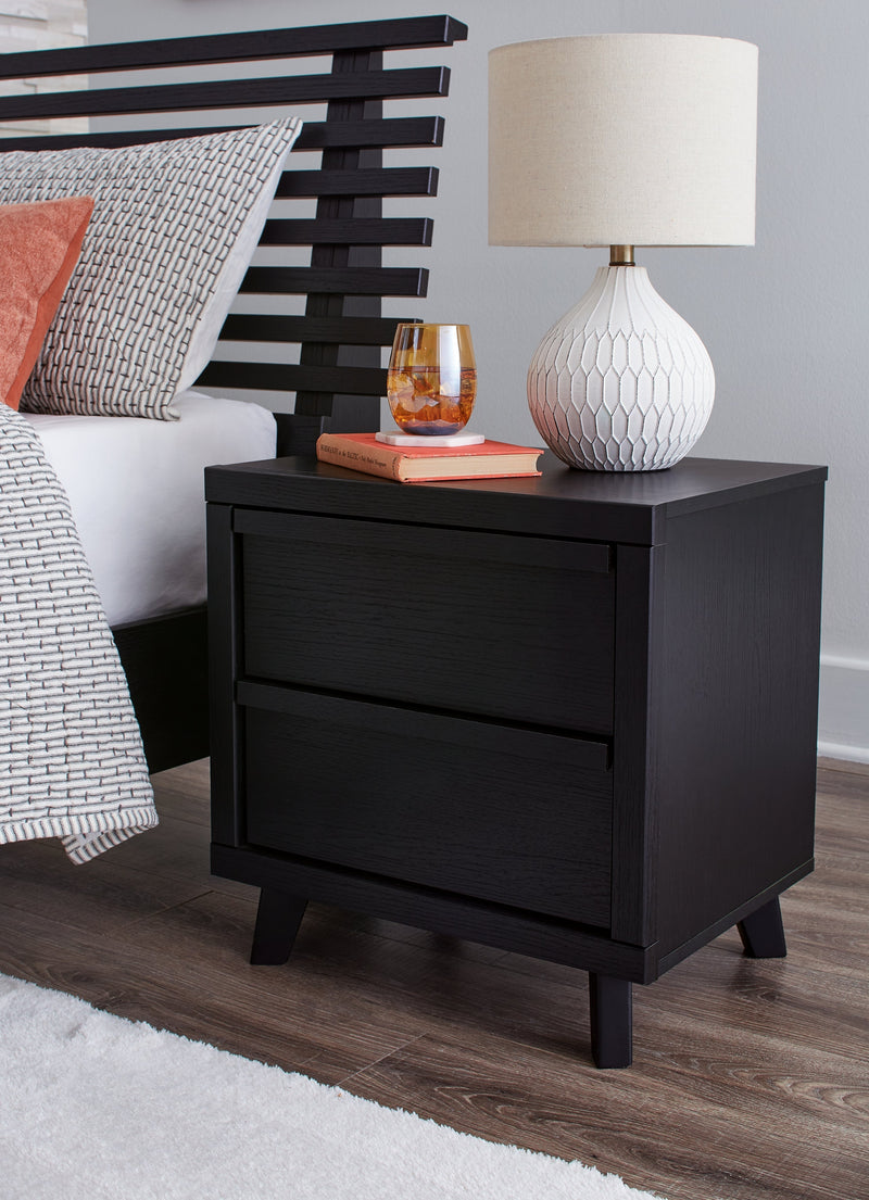 Danziar Black Queen Bed, Dresser, Mirror, Chest and Nightstand from Ashley - Luna Furniture