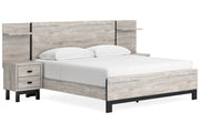 Vessalli Gray King Panel Bed with Extensions from Ashley - Luna Furniture