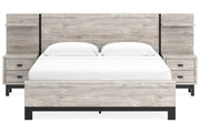 Vessalli Gray King Panel Bed with Extensions from Ashley - Luna Furniture