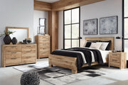 Hyanna Tan Brown Queen Panel Bed, Dresser and Mirror from Ashley - Luna Furniture