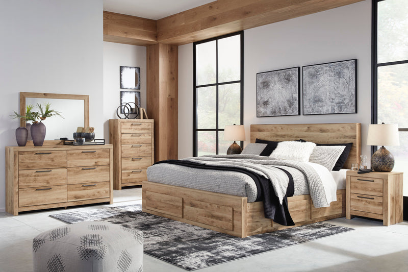 Hyanna Tan Brown One Side Storage Bedroom Set from Ashley - Luna Furniture
