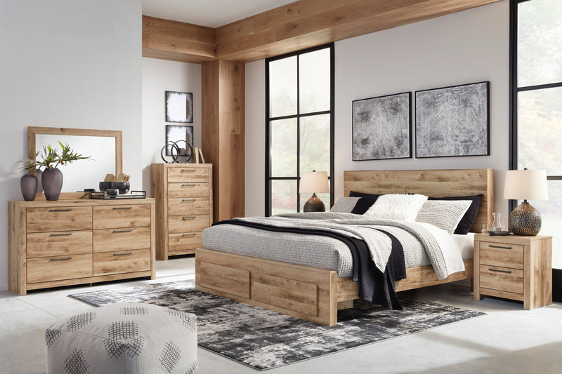 Hyanna Tan Brown Panel Storage Bedroom Set from Ashley - Luna Furniture