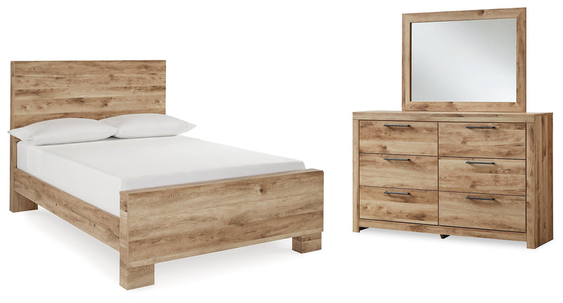 Hyanna Tan Brown Full Panel Bed, Dresser and Mirror from Ashley - Luna Furniture