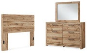 Hyanna Tan Brown Full Panel Headboard, Dresser and Mirror from Ashley - Luna Furniture