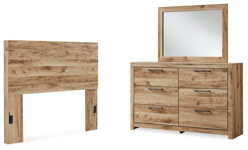 Hyanna Tan Brown Full Panel Headboard, Dresser and Mirror from Ashley - Luna Furniture