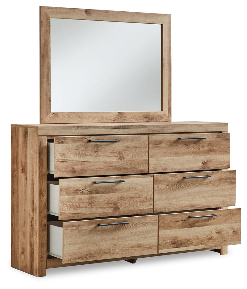Hyanna Tan Brown Twin Panel Headboard, Dresser and Mirror from Ashley - Luna Furniture