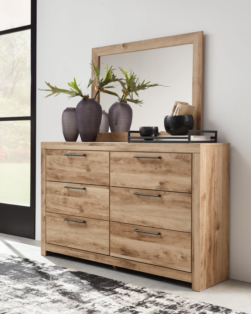 Hyanna Tan Brown Full Panel Headboard, Dresser and Mirror from Ashley - Luna Furniture
