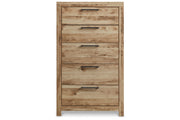 Hyanna Tan Brown Youth One Side Storage Panel Bedroom Set from Ashley - Luna Furniture