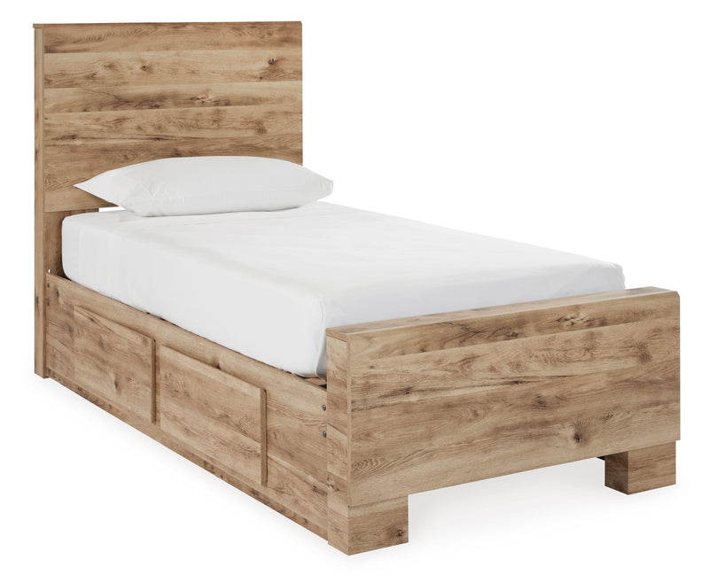 Hyanna Tan Brown Youth One Side Storage Panel Bedroom Set from Ashley - Luna Furniture