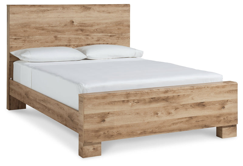 Hyanna Tan Brown Queen Panel Bed, Dresser and Mirror from Ashley - Luna Furniture