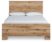 Hyanna Tan Brown King Panel Bed, Dresser and Mirror from Ashley - Luna Furniture