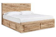 Hyanna Tan Brown Queen Platform Storage Bed with 1 Under Bed Storage Drawer from Ashley - Luna Furniture