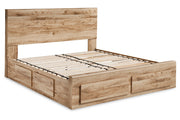 Hyanna Tan Brown One Side Storage Bedroom Set from Ashley - Luna Furniture