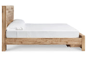 Hyanna Tan Brown King Panel Storage Bed from Ashley - Luna Furniture